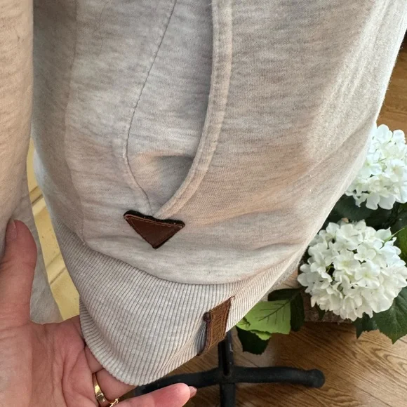 Naketano Oatmeal Heather Hoodie Sweatshirt with rope details - Picture 8 of 16